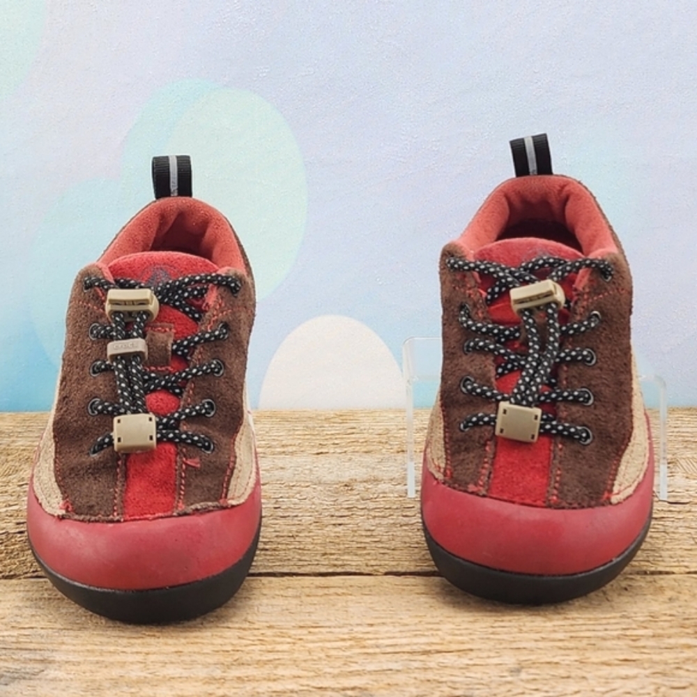 CROCS – Comfy red/brown shoes, toddler size 12